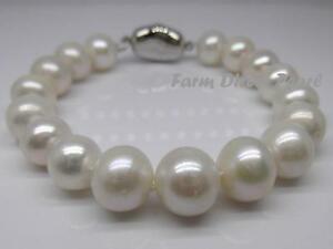 【送料無料】ジュエリー・アクセサリー ホワイトパールストランドブレスレット75 genuine huge 1011mm white pearl strand bracelet cultured freshwater