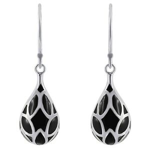 【送料無料】ジュエリー・アクセサリー シルバードロップイヤリングboucles doreilles goutte en argent 925 et resine femme neuves