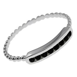 【送料無料】ジュエリー・アクセサリー シルバーリングロディエブラックジルコニウムオキシデスサイズbague en argent 925 rhodie et oxydes zirconium noirs taille au choix