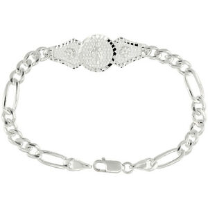 【送料無料】ジュエリー・アクセサリー シルバースターリングセントジュードフィガロブレスレットリンク178cm argent sterling stjude figaro bracelet lien