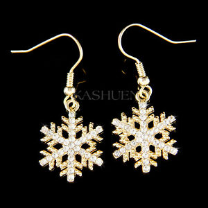 【送料無料】ジュエリー・アクセサリー クリスタルスワロフスキースノーホリデーイヤリングジュエリーor flocon de neige avec cristal swarovski neige vacances hiver earrings jewelry