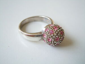 【送料無料】ジュエリー・アクセサリー ファーブシュタイネンボールローズサイズシルバーリングbeau 925 anneau argent avec boule amp; rose farbsteinen taille 535,2 g