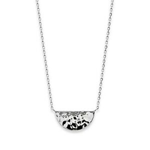 【送料無料】ジュエリー・アクセサリー シルバーネックレスローディエハーフサークルシックハンマーcollier en argent massif 9251000 rhodie demi cercle 10 mm effet martele chic