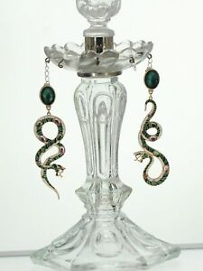 【送料無料】ジュエリー・アクセサリー イヤリングイヤリングクリップゴールデングリーンホワイトサーペントビッグレトロboucles doreilles clip dore vert blanc email serpent asymetrique gros retro qd4 15,826円