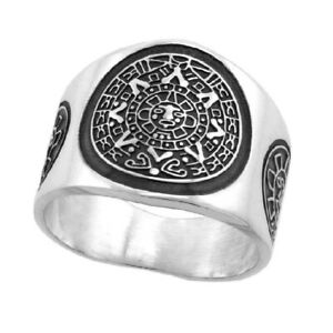 【送料無料】ジュエリー・アクセサリー シルバースターリングアステカマイエンカレンダーリングサンサイドargent sterling azteque calendrier mayen bague wsoleil cotes