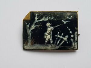 【送料無料】ジュエリー・アクセサリー オールドプリティエナメルブローチancienne jolie broche emaillee
