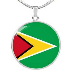 【送料無料】ジュエリー・アクセサリー ガイアナフラグスチールカラーゴールドguyane drapeau collier acier inoxydable ou 18k or 457559cm