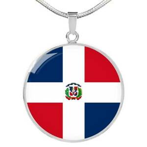 【送料無料】ジュエリー・アクセサリー ドミニカrepublique dominicaine drapeau collier acier inoxydable ou 18k