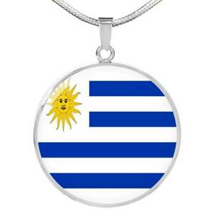 【送料無料】ジュエリー・アクセサリー ウルグアイフラグスチールカラーゴールドuruguay drapeau collier acier inoxydable ou 18k or 457559cm