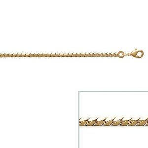 【送料無料】ジュエリー・アクセサリー メッキゴールドメッシュchaine plaque or maille anglaise bombee 45 cm 2,4 mm neuf bijouteriejolybijoux