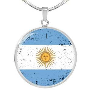 【送料無料】ジュエリー・アクセサリー アルゼンチンフラグスチールカラーゴールドargentine drapeau collier acier inoxydable ou 18k or 457559cm