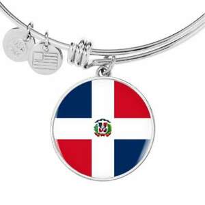 【送料無料】ジュエリー・アクセサリー ドミニカスチールブレスレットゴールドサークルブレスレットdominicaine drapeau bracelet acier inoxydable ou 18k or cercle bracelet