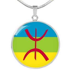 【送料無料】ジュエリー・アクセサリー ベルベルフラッグベナンフラグスチールゴールドberber drapeau collier benin drapeau acier inoxydable ou 18k or 457559cm