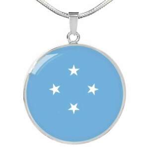【送料無料】ジュエリー・アクセサリー ミクロネシアフラグスチールカラーゴールドmicronesia drapeau collier acier inoxydable ou 18k or 457559cm