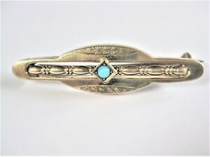 【送料無料】ジュエリー・アクセサリー アンティークゴールデンブローチターコイズantique broche dore avec turquoise, 2,8 g
