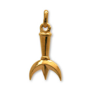 【送料無料】ジュエリー・アクセサリー カマルグトライデントゴールドメッキペンダントpendentif plaque or trident de camargue