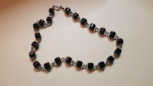 【送料無料】ジュエリー・アクセサリー ガラスネックレスtres joli collier en verre noir des annees 30