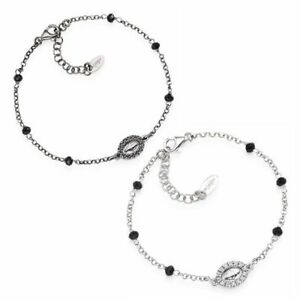 【送料無料】ジュエリー・アクセサリー アルジェントコンマドンナジルコナータブラッチャーレロザリオドナbracciale rosario donna amen in argento 925 con madonna zirconata