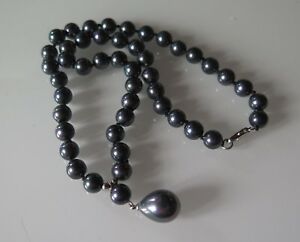 【送料無料】ジュエリー・アクセサリー コリアーサウスシーシェルパールビーズパールペンダントcollier south sea shell pearls 46cm et perles 8mm perle en pendentif 16x13mm
