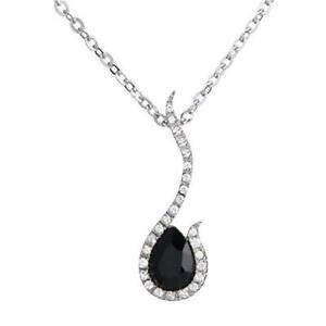 【送料無料】ジュエリー・アクセサリー インチチェーンアナレセノワールクリスタルペンダントannaleece noir amp; transparent cristaux pendentif sur 16 457cm chaine