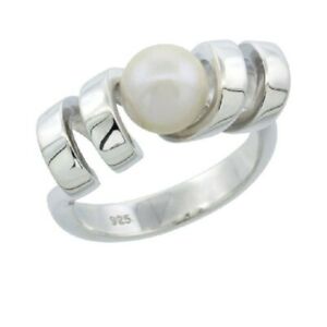 【送料無料】ジュエリー・アクセサリー シルバースターリングタイヤブションスパイラモチーフリングargent sterling tirebouchon spirale motif femmes perle bague