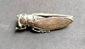 【送料無料】ジュエリー・アクセサリー アールヌーヴォーシルバーシルバーブローチbroche ancienne en argent art nouveau cigale magnifique｜hokushin