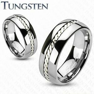 【送料無料】ジュエリー・アクセサリー タングステンシルバーロープbague de fiancailles tungstene corde en argent 16,485円