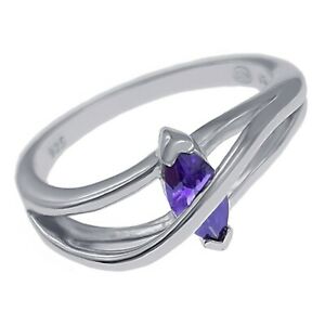 【送料無料】ジュエリー・アクセサリー シルバーリングロディエオキシドジルコニウムパープルサイズbague en argent 925 rhodie et oxyde zirconium violet taille 54 disponible