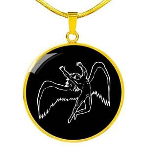 【送料無料】ジュエリー・アクセサリー ツェッペリンファンイカロスフォールエンジェルサークルスチールカラーzeppelin eventail cadeau icarus tombes ange cercle collier acier inoxydable ou