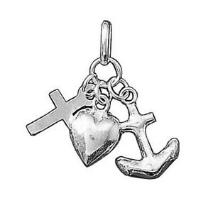 【送料無料】ジュエリー・アクセサリー ソリッドシルバーペンダントpendentif en argent massif les trois vertus