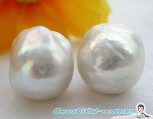 【送料無料】ジュエリー・アクセサリー ネイチャーホワイトケシスタッドイヤリングp1303 bw1303 unusual 18mm nature white keshi reborn pearl stud earring 14k20