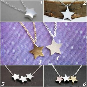 【送料無料】ジュエリー・アクセサリー ネックレススターペンダントスタースターヒンメルゴールドローズゴールドcollier avec etoiles pendentif stars etoile himmel ciel or rose or argent