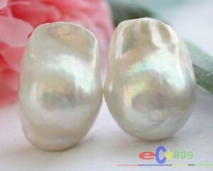 【送料無料】ジュエリー・アクセサリー ネイチャーホワイトケシイヤリングp3398 unusual 20mm nature white keshi reborn pearl earring
