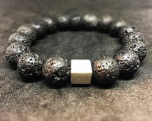 【送料無料】ジュエリー・アクセサリー スターリングシルバーブレスレットブラックパールブレスレットlave 925er bracelet en argent sterling bracelet de perles noir 12 mm