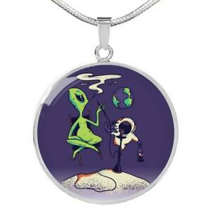 【送料無料】ジュエリー・アクセサリー エイリアンファンフックサークルufo alien eventail cadeau fumer hookah cercle collier acier inoxydable ou 18k g 22,350円