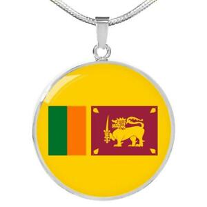 【送料無料】ジュエリー・アクセサリー スリランカプライドフラッグサークルゴールドsri lanka drapeau pride cercle collier acier inoxydable ou 18k or 1822