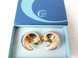 【送料無料】ジュエリー・アクセサリー グランドグランドイヤリングeゴールドmagnifique grand boucles doreilles clipse__strass brillant__plaque or ___