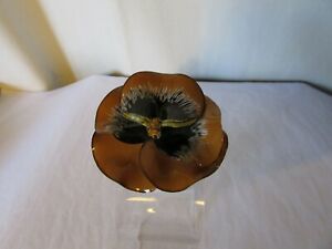 【送料無料】ジュエリー・アクセサリー ヴィンテージブローチプラスチックbroche vintage pensee plastique marron et noir