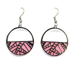 【送料無料】ジュエリー・アクセサリー ピンクパープルレザーイヤリングboucles doreilles cuir roseviolet｜hokushin 16,316円