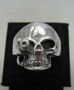 【貨物輸送無料】宝飾品・佩び物 リングオートバイバイカーサイズヘッドエンプレスbague argent massif 925 tete de mort moto biker taille 54  75 r001181 empress