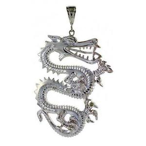【貨物輸送無料】宝飾品・添え物 グラムシルバースターリングドラゴングランドペンダント138 grammes argent sterling dragon grand pendentif