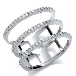【貨物輸送無料】宝飾品・添え物 ジュエルコロンドンシルバージルコーネトリプルバレリングjewelco london argent zircone triple barre bague