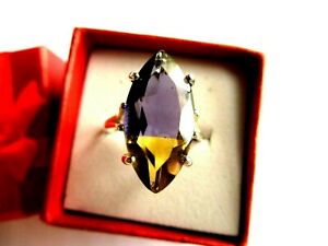 【貨物輸送無料】宝飾品・佩び物 プレシャスリングアメトリンサイズマッシブシルバーハイbague precieuse ametrine 20 x 11 粍 taille 54 argent  massifsurelevee