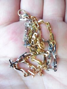 【貨物輸送無料】宝飾品・添え物 ノーブルコリアーウェイゴールドアメリカナインnoble collier  chaine __rotgoldweisgoldgelbgold__ amerique double__ neuf