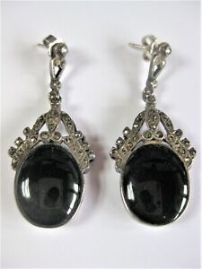 【送料無料】ジュエリー・アクセサリー シルバーイヤリングboucles doreilles argent 925 avec onyx, 10,36 g|hokushin