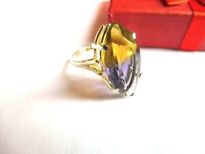 【貨物輸送無料】宝飾品・佩び物 プレシャスリングアメトリンサイズソリッドシルバーbague precieuse ametrine 20 x 11 粍 taille 50 argent massif surelevee