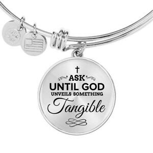 【送料無料】ジュエリー・アクセサリー ゴールドサークルブレスレットfaith demandez until dieu acier inoxydable ou 18k or cercle bracelet