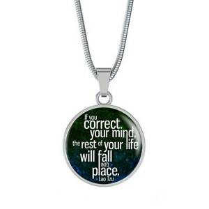 【送料無料】ジュエリー・アクセサリー マインドサークルスチールカラーゴールドif you correct votre mind cercle collier acier inoxydable ou 18k or 18