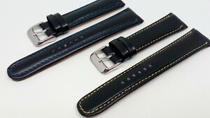 【送料無料】ジュエリー・アクセサリー ブレスレットbracelet montre rvchono disponible en 20 et 22mm noir couture jaune ou bleu