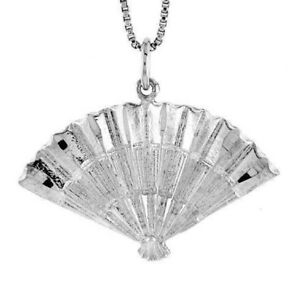 【送料無料】ジュエリー・アクセサリー シルバースターリングペンダントファンブレロックインチイタリアンチェーンボックスargent sterling eventail pendentif breloque, 18 italien boite chaine